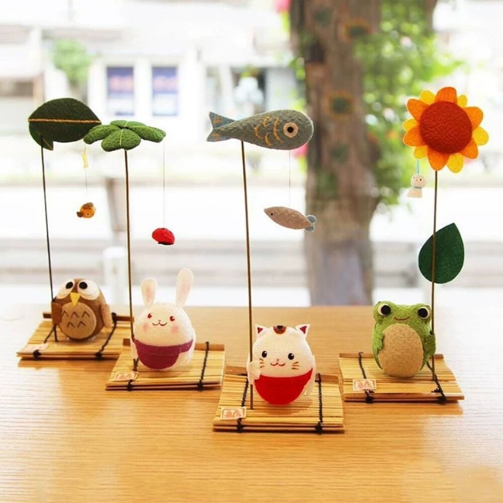 京都龍虎作 柔織好運擺飾 16.5cm｜貓頭鷹 兔子 貓咪 手作窯燒工藝 日系質感小物 居家 辦公裝飾 日本進口-細節圖2