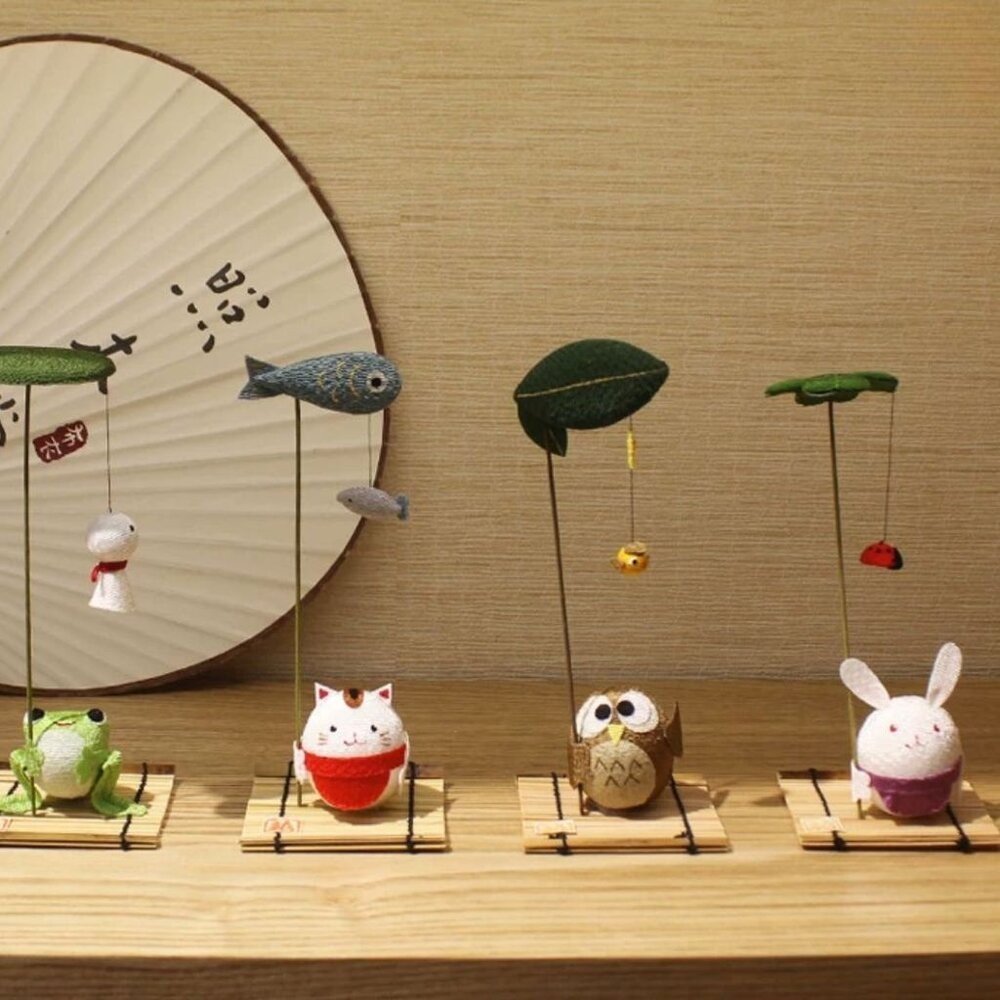 京都龍虎作 柔織好運擺飾 16.5cm｜貓頭鷹 兔子 貓咪 手作窯燒工藝 日系質感小物 居家 辦公裝飾 日本進口-細節圖3