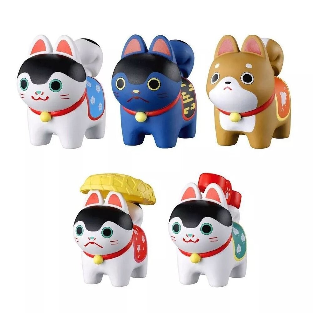 日本BANDAI 正版授權 犬張子 守護神扭蛋 除災 尾巴可動｜神獸 狗狗公仔 柴犬 開運擺飾 萬代Bandai 日本進-細節圖2