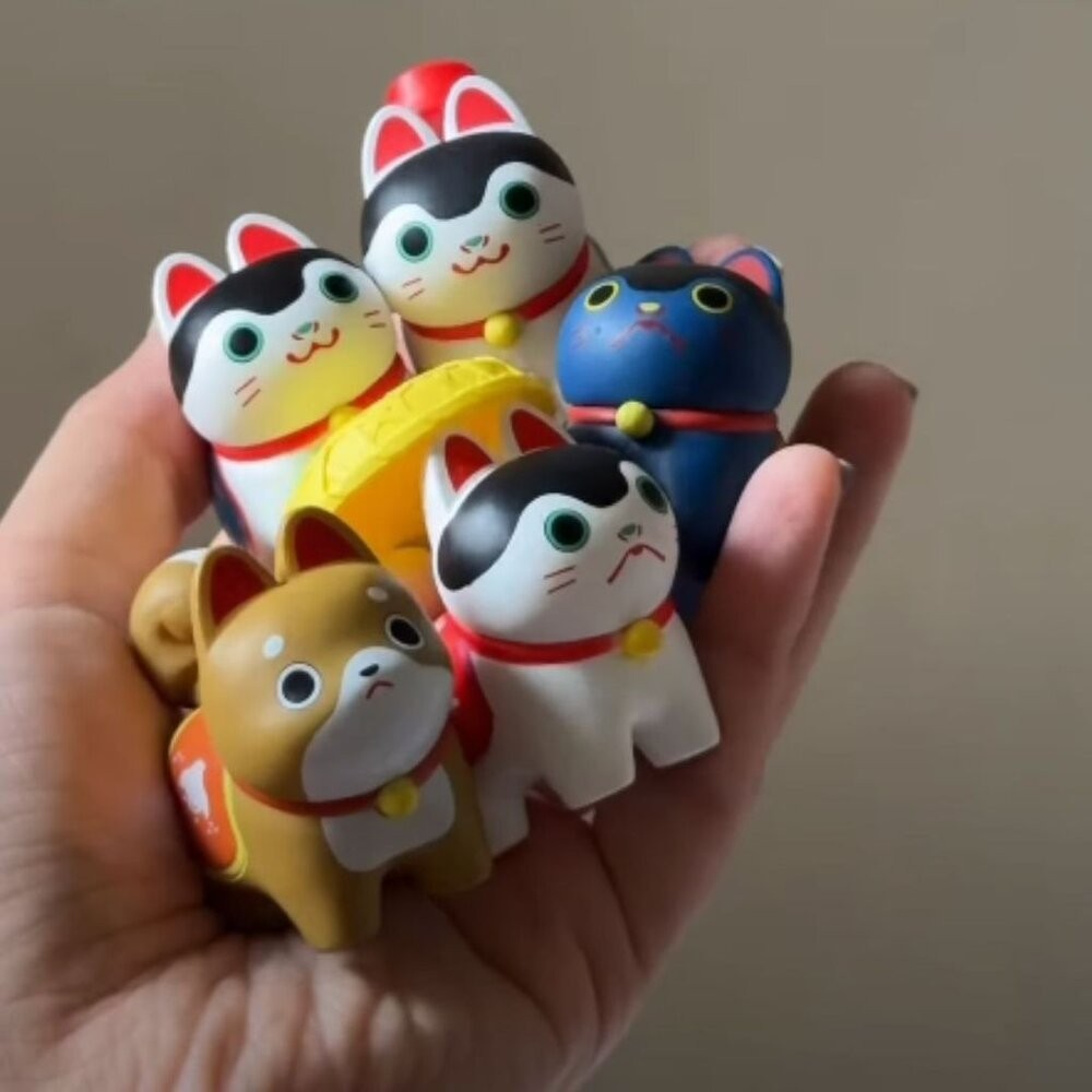 日本BANDAI 正版授權 犬張子 守護神扭蛋 除災 尾巴可動｜神獸 狗狗公仔 柴犬 開運擺飾 萬代Bandai 日本進-細節圖3