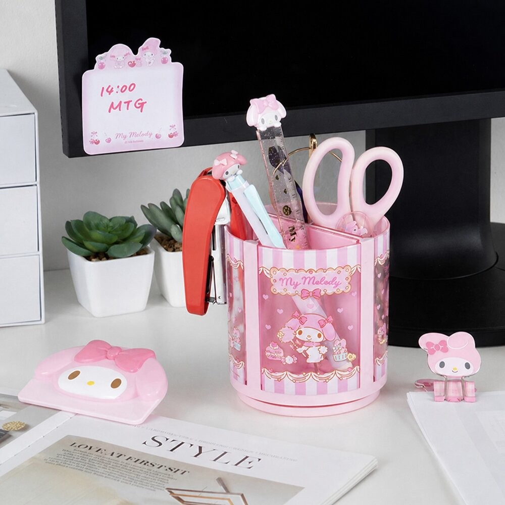 日本 Sanrio 三麗鷗精緻格紋造型長尾夾 3入組｜文件夾 資料夾 長尾夾 手帳夾 書夾 燕尾夾 日本文具 日本進口-細節圖3