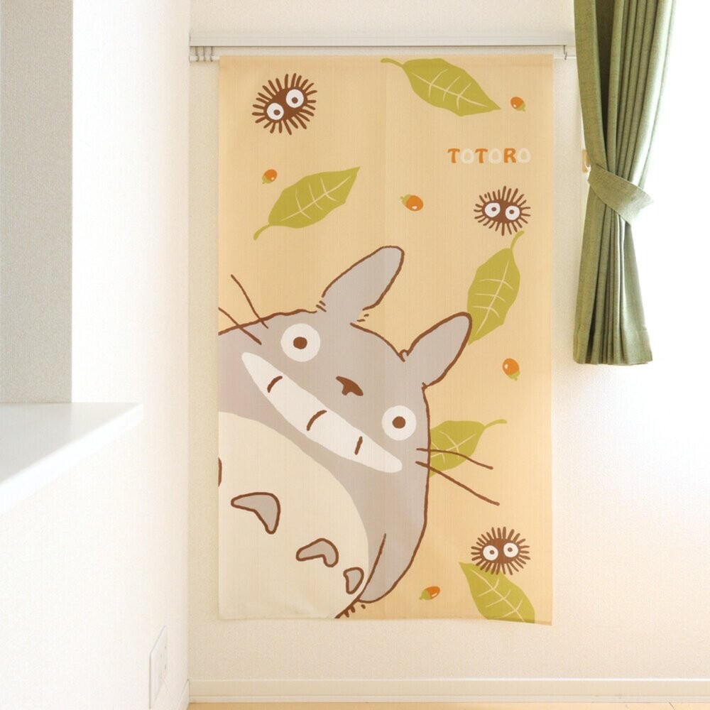 日本龍貓櫻花款日式居家門簾85X150cm｜TOTORO 卡通門簾 廁所門簾 宮崎駿 廚房門簾 可愛門簾 日本進口-細節圖9