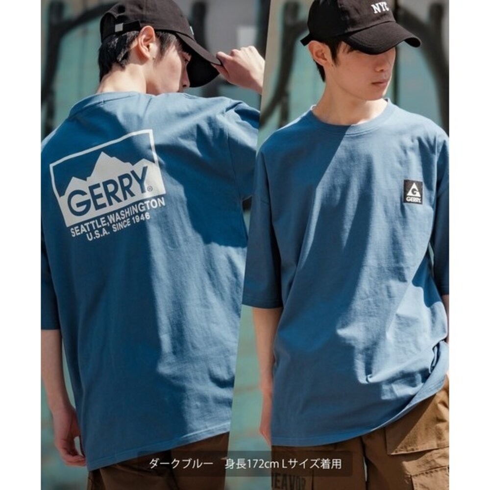 日本限定 別注 GERRY 山系圖騰 背後山脈T恤｜男生 女生 短袖上衣 登山 露營 100%純棉 日本進口-細節圖6