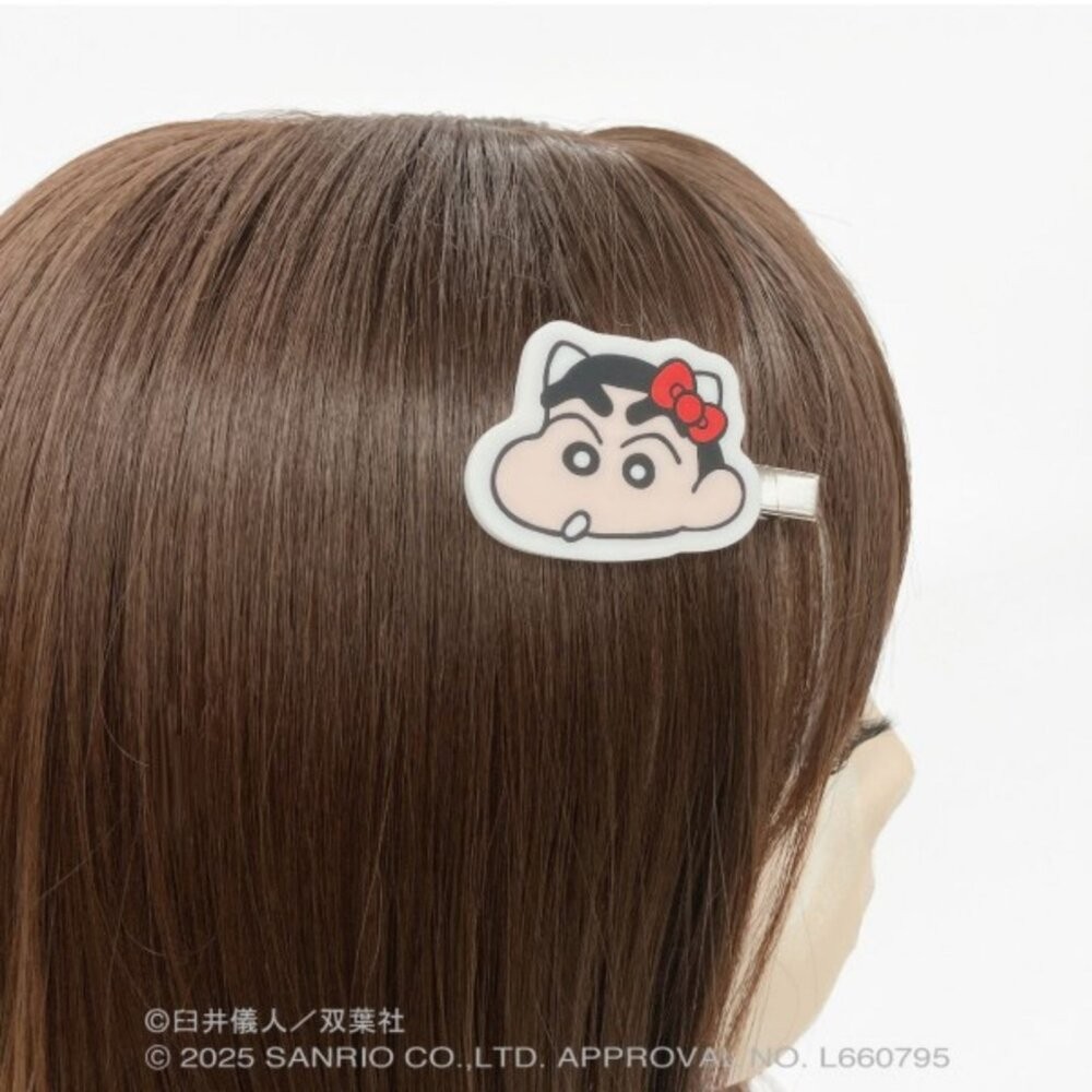 【SANRIO 三麗鷗】蠟筆小新×三麗鷗聯名 壓克力髮夾 第2彈 隨機款 可愛造型髮夾 兒童髮飾-細節圖3
