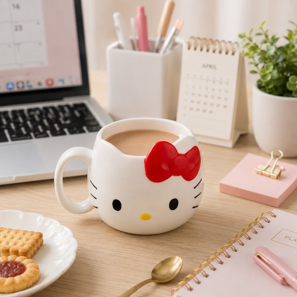 【SANRIO 三麗鷗】HelloKitty兒童水杯 260ml 三麗鷗 Kitty 水杯 馬克杯 牛奶杯 果汁杯 派對-細節圖3
