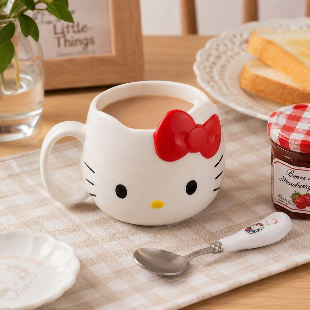 【SANRIO 三麗鷗】HelloKitty兒童水杯 260ml 三麗鷗 Kitty 水杯 馬克杯 牛奶杯 果汁杯 派對-細節圖4