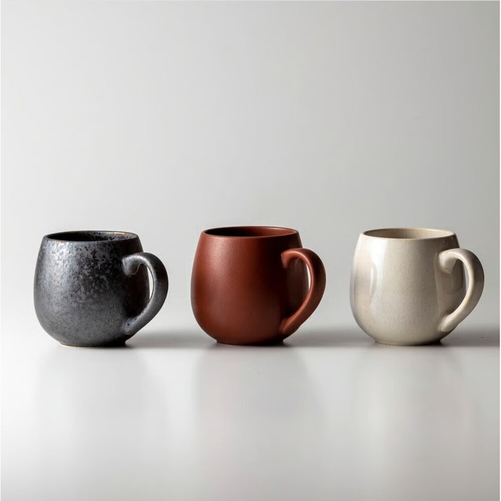 日本製 市原製陶美濃燒 咖啡杯｜馬克杯 拿鐵杯 茶杯 圓胖杯 ins奶油風 日本進口-細節圖2