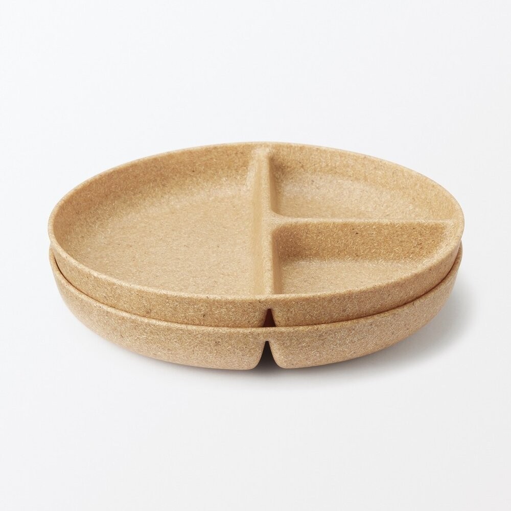 無印良品 MUJI 再生環保分隔盤 211餐盤 飲控專用餐盤 耐摔 可微波 兩入組-規格圖8