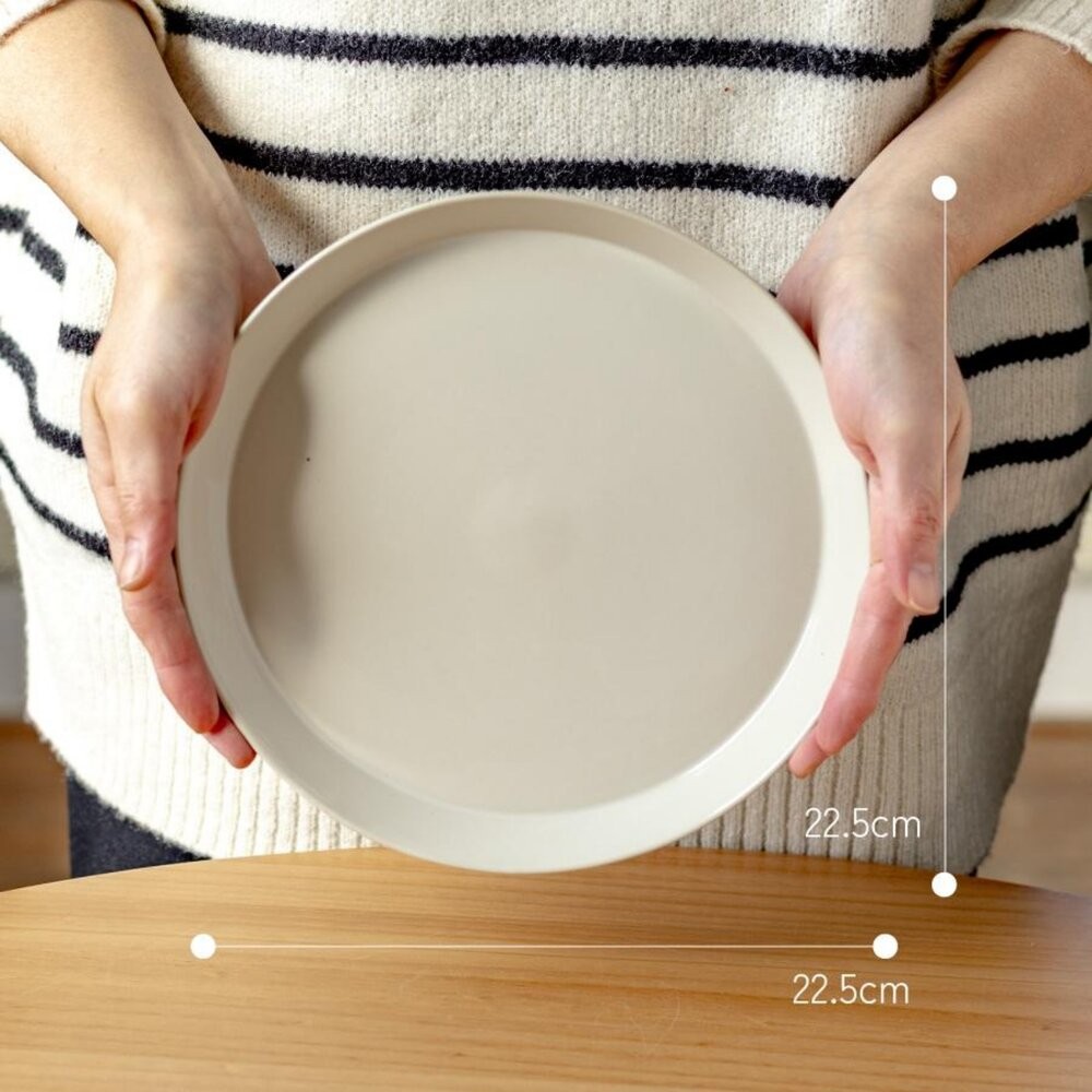 北歐風職人窯燒質感餐盤 22.5cm 早午餐盤｜義大利麵盤 單盤料理 日系居家好物 日本進口-細節圖6