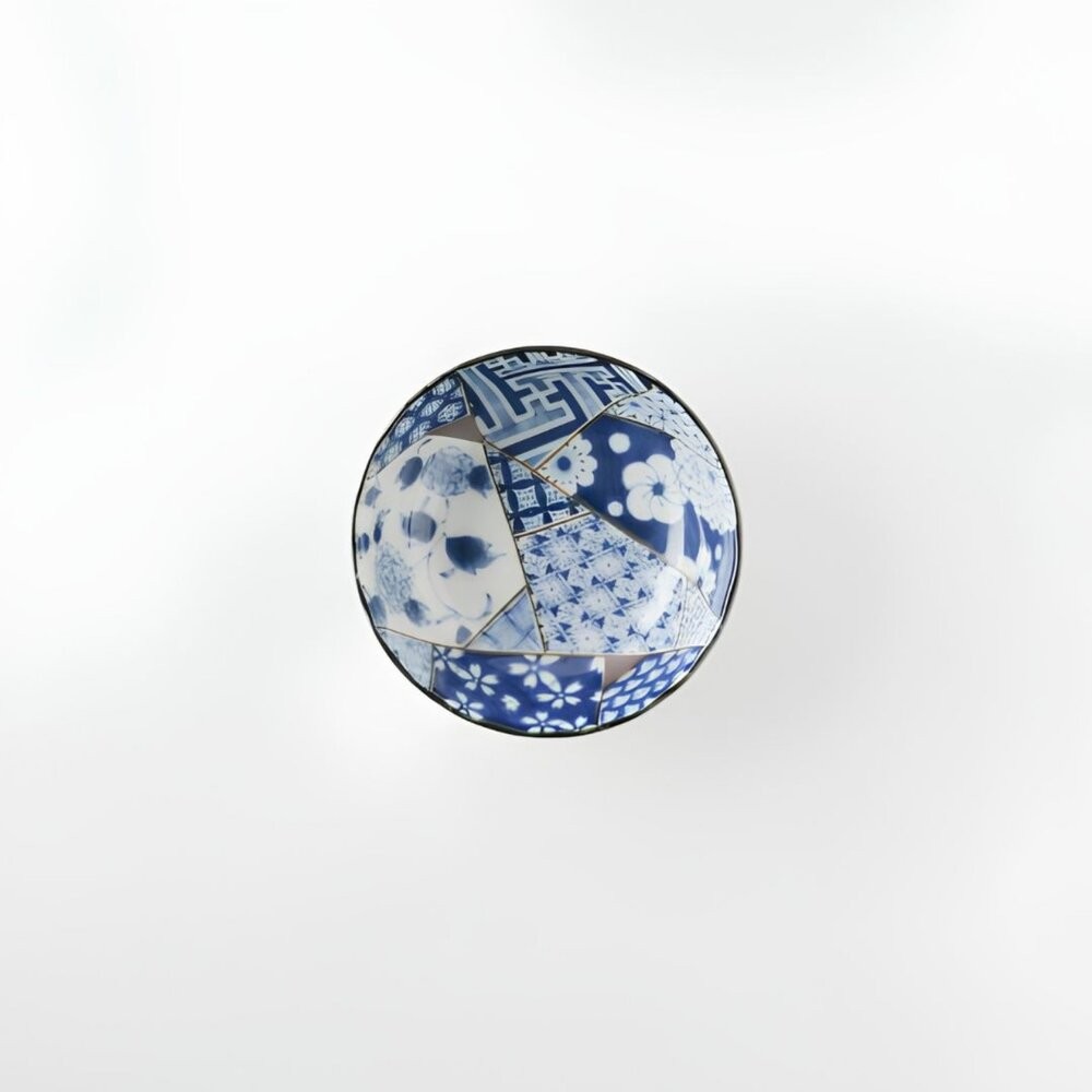 日本製美濃燒 藍友禪藍染花型小碗 甜點碗｜拉碗 小菜碗 甜品碗 日式甜點碗 陶瓷碗 湯碗 日本進口-細節圖4