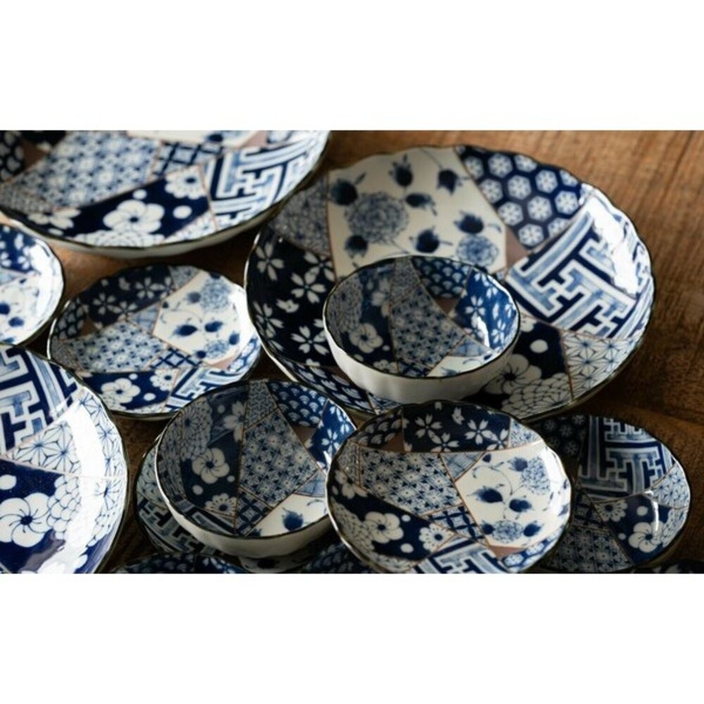日本製美濃燒 藍友禪藍染花型小碗 甜點碗｜拉碗 小菜碗 甜品碗 日式甜點碗 陶瓷碗 湯碗 日本進口-細節圖9