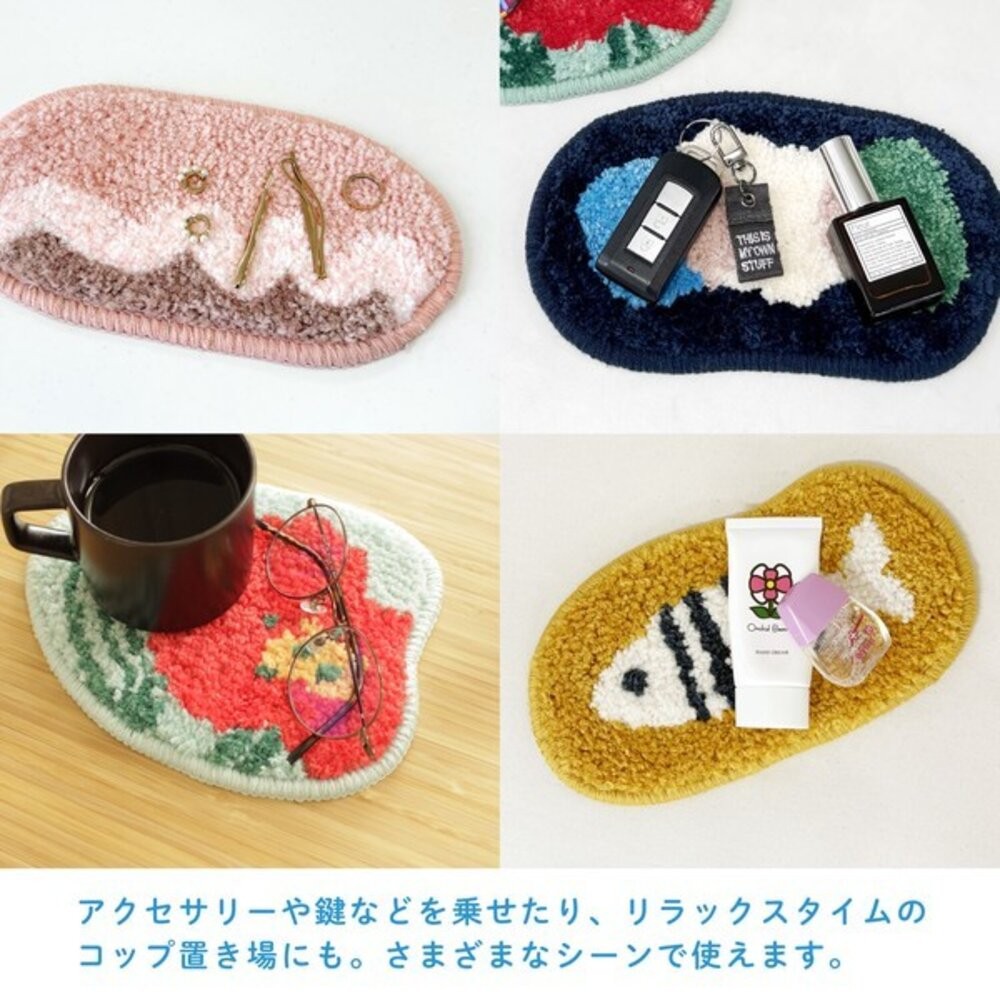 日本 nook可愛造型迷你置物墊 4款造型可選｜飾品 鑰匙 滑鼠靠墊 質感杯墊 拍照道具 小墊子 桌墊 日本進口-細節圖3