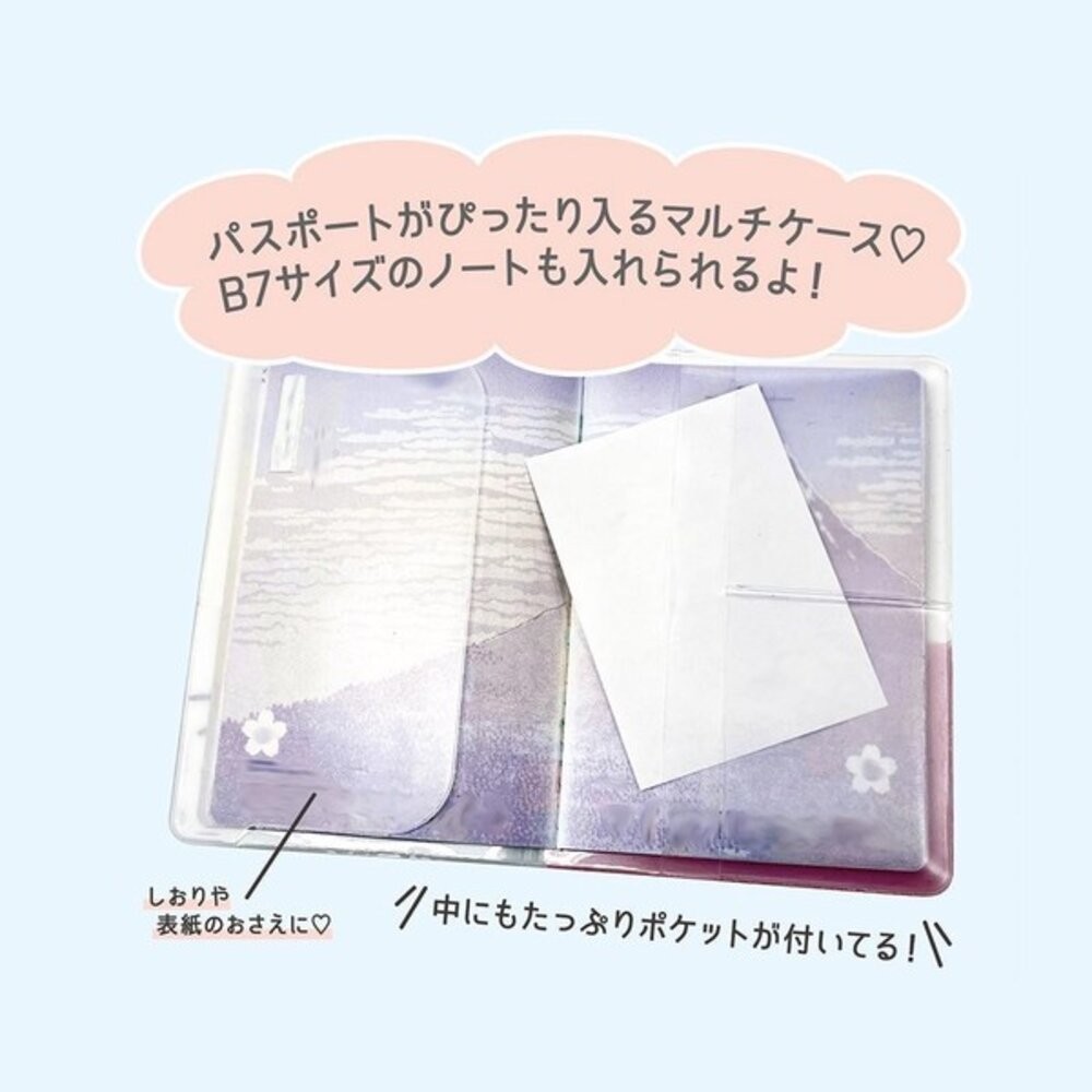日本 Sanrio 三麗鷗 護照套 B7筆記本套｜可愛角色8款 小卡卡套 貼紙收納 發票收納夾 護照夾 日本進口-細節圖5