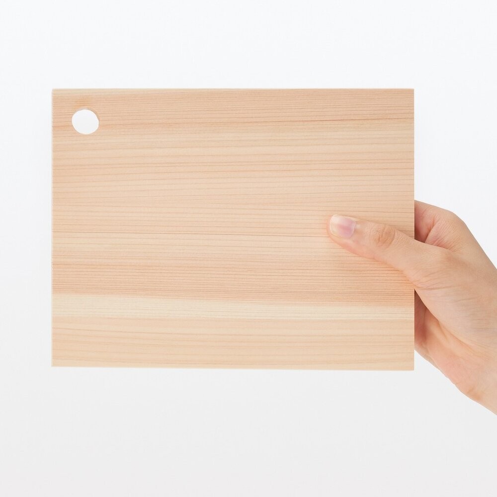 無印良品 MUJI 檜木料理砧板｜輕薄菜板 日式切菜板 備料板 附掛孔 小型廚房砧板 露營野餐 日本進口-細節圖5