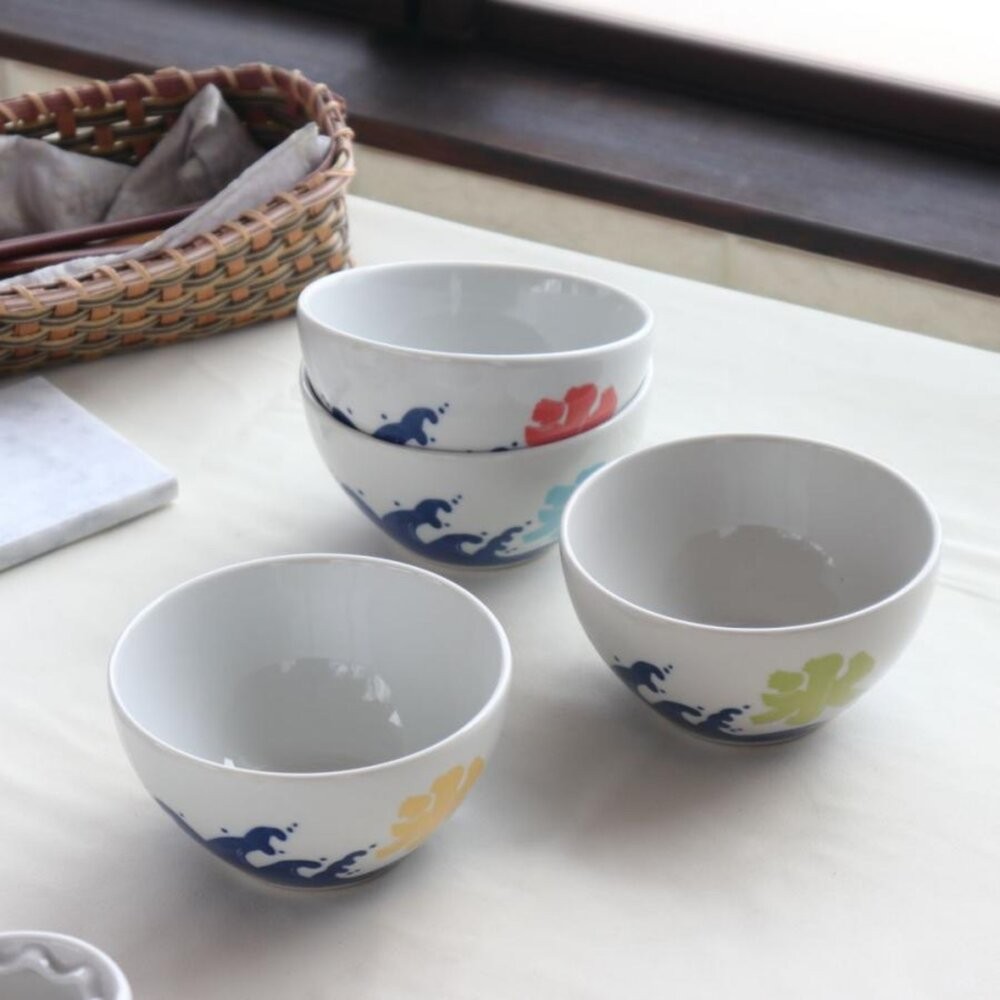 日本製美濃燒 繽紛多色刨冰碗13cm｜職人窯燒碗 沙拉碗 丼缽 麥片碗 優格碗 日式陶瓷碗 日本進口-細節圖6