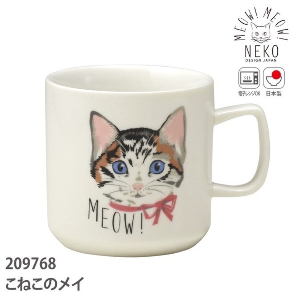 日本製 MEOW! MEOW!小貓馬克杯 三角小碟｜職人手繪貓咪 陶瓷馬克杯 咖啡杯 茶杯 點心碟 飾品盤 日本進口-細節圖3
