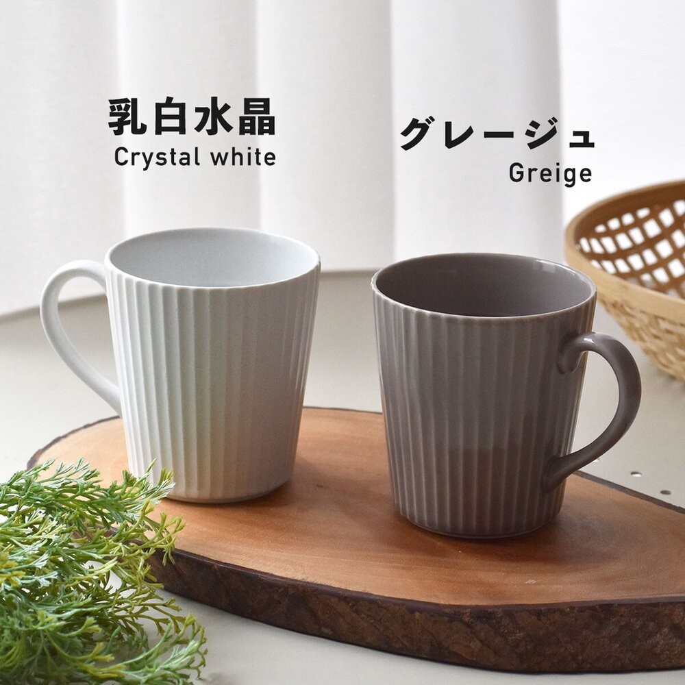 日本製 美濃燒 扇形輕量馬克杯 300ml 茶杯 咖啡杯 條紋馬克杯 牛奶杯 陶瓷杯-細節圖6