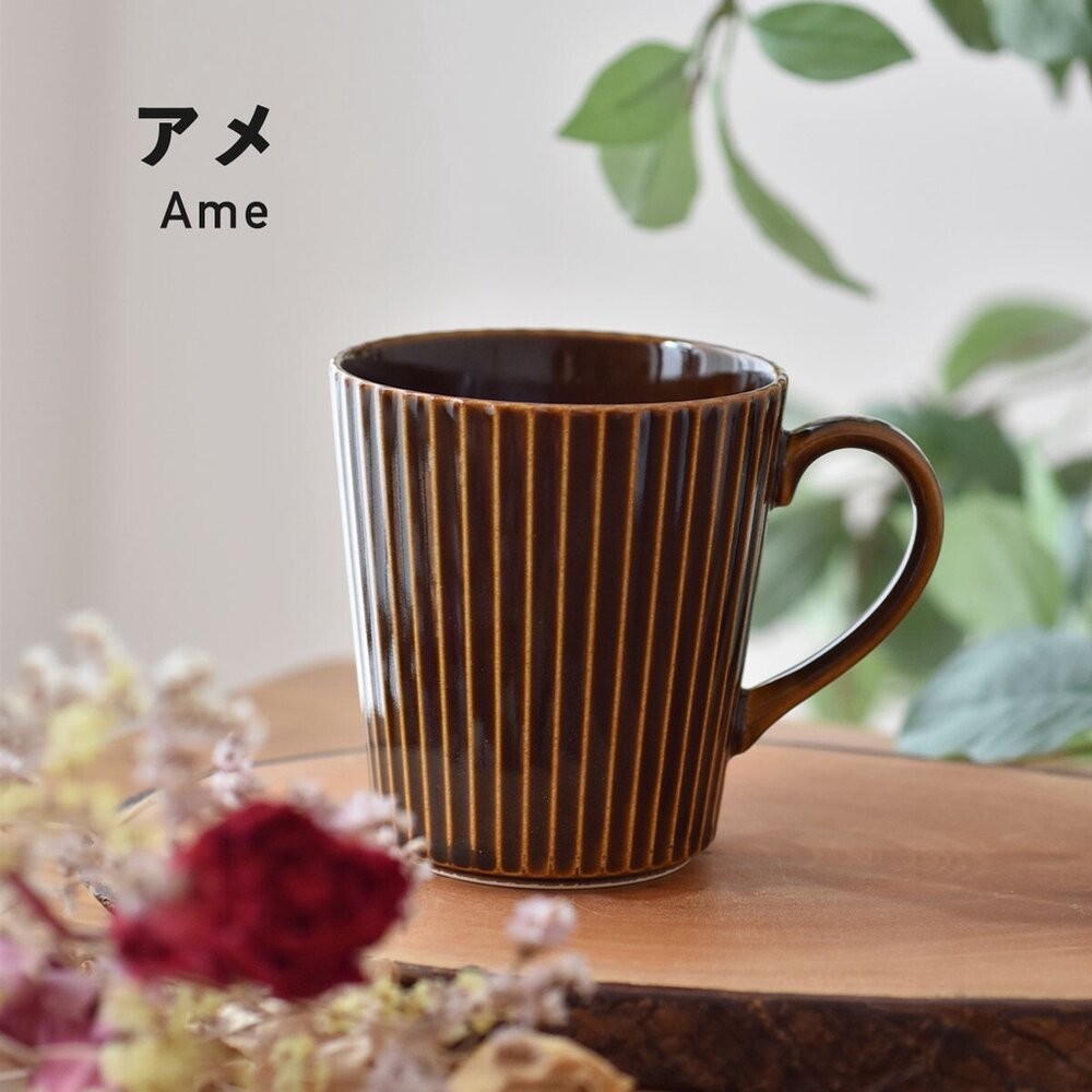 日本製 美濃燒 扇形輕量馬克杯 300ml 茶杯 咖啡杯 條紋馬克杯 牛奶杯 陶瓷杯-細節圖8