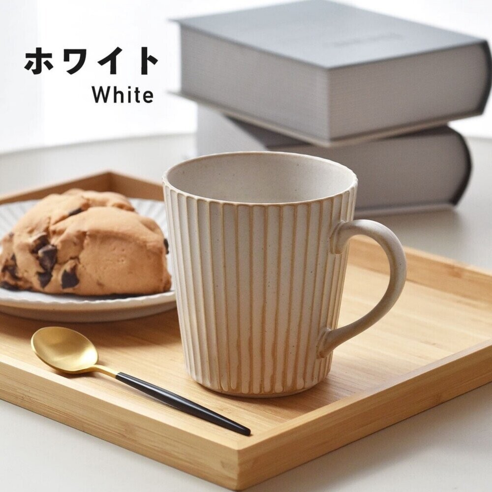日本製 美濃燒 扇形輕量馬克杯 300ml 茶杯 咖啡杯 條紋馬克杯 牛奶杯 陶瓷杯-細節圖10