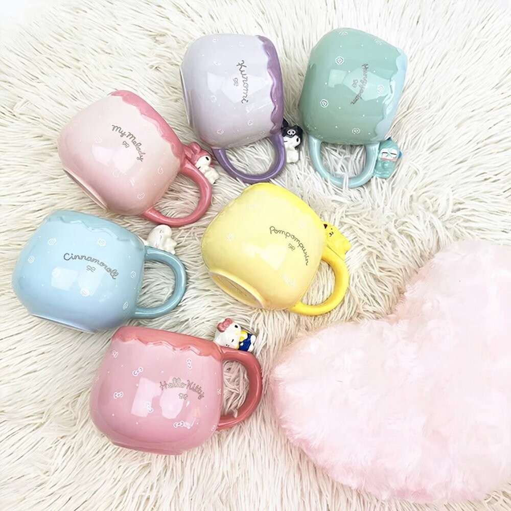SANRIO 三麗鷗 臥睡公仔馬克杯 340ml｜療癒杯緣子 馬克杯 咖啡杯 水杯 日本進口-細節圖7