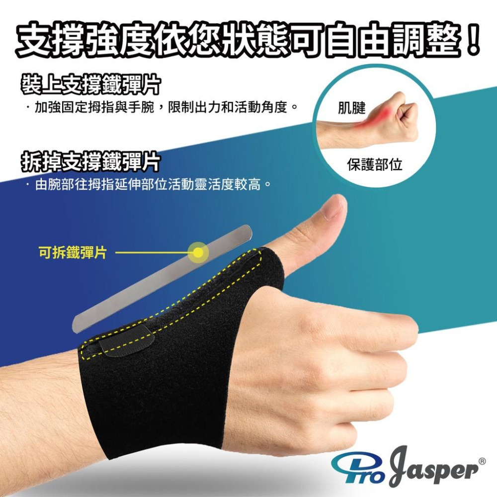 【ProJasper大來護具】媽媽手護腕 媽媽手護具 【台灣製】固定拇指 護腕媽媽手 拇指護腕  護腕護具 FA002B-細節圖3
