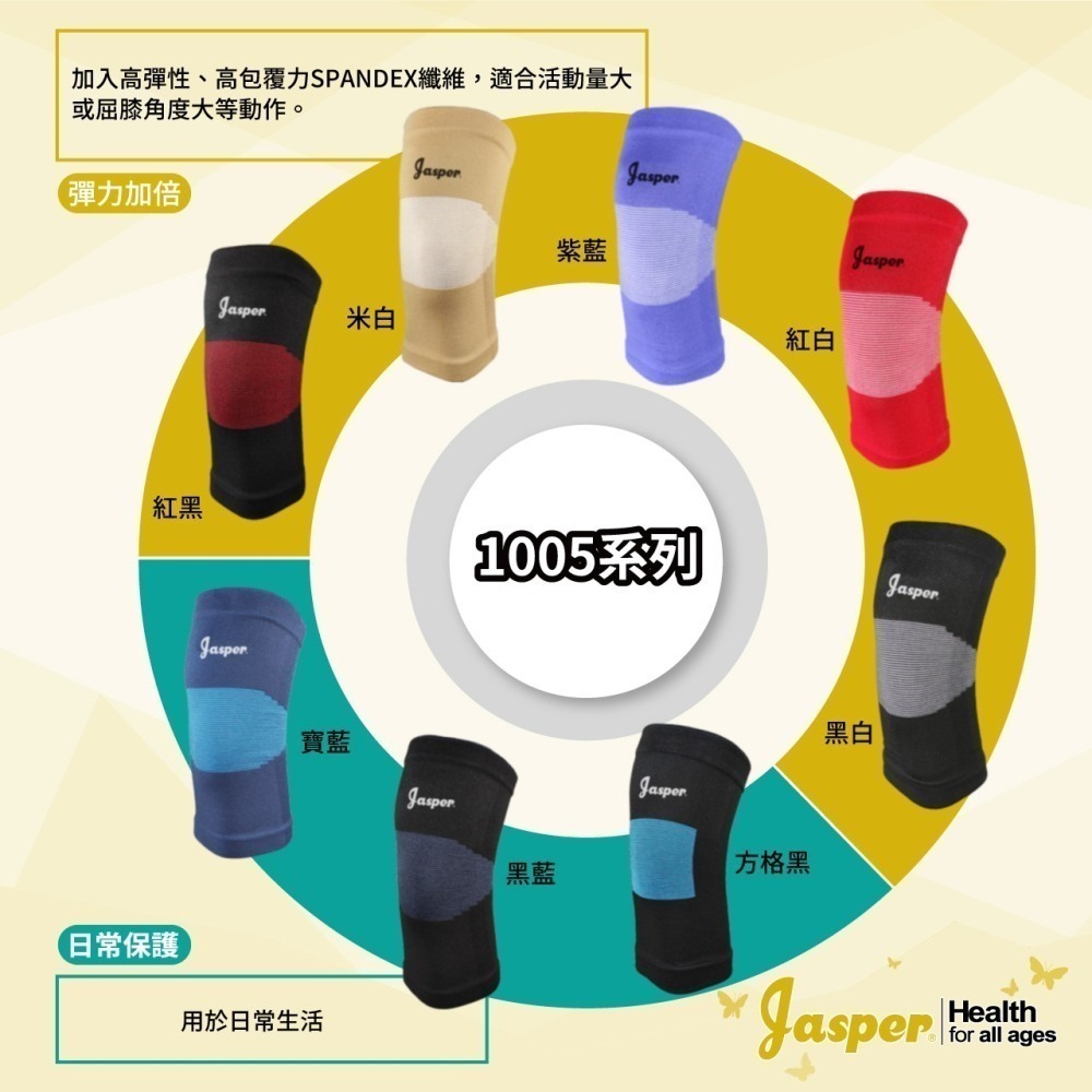 【Jasper大來護具】 護膝 護膝套 2重彈性【台灣製】 緊貼不滑脫 護膝醫療 醫療級護膝 膝蓋護膝 1005-細節圖2