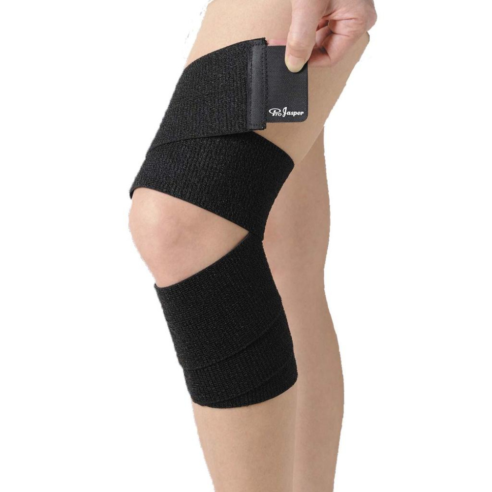 【ProJasper 大來護具】護膝 纏繞護膝 護大腿 (米色) 矽膠防滑 彈性蹦帶護具 FAS005-細節圖2