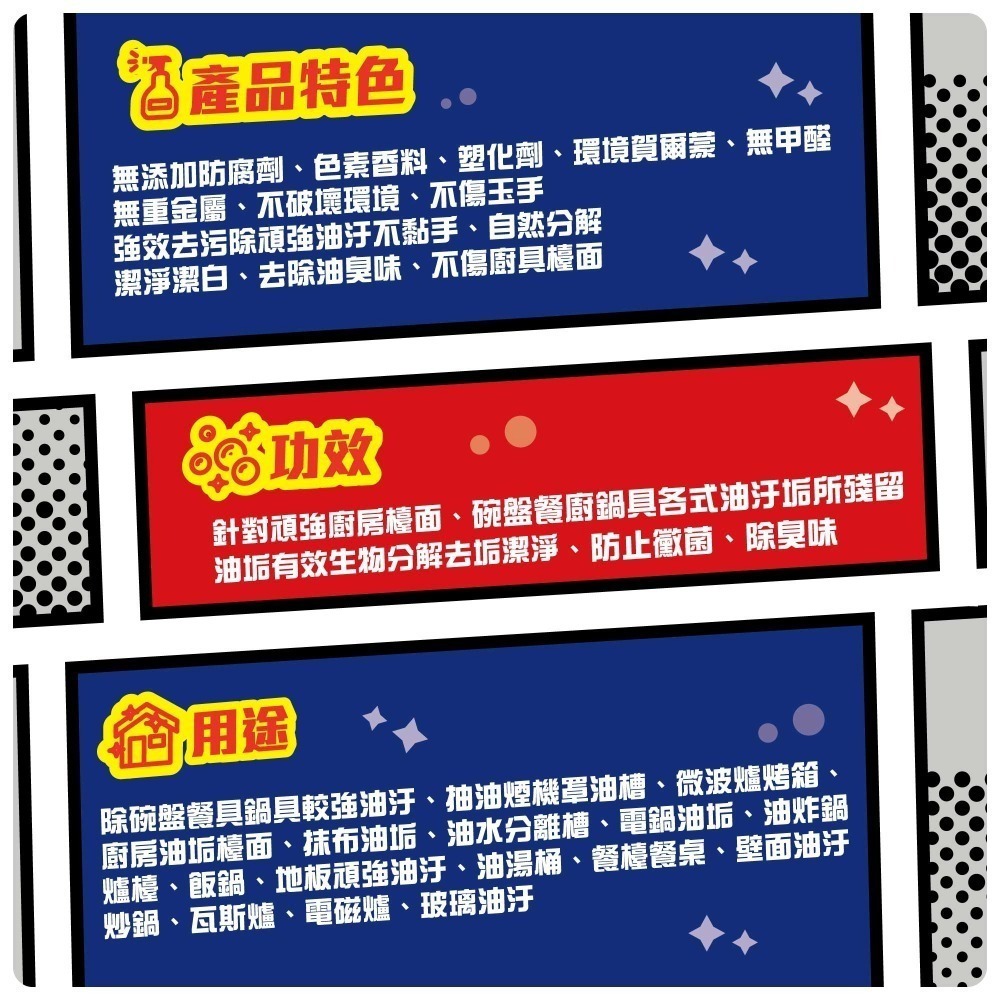 《除垢隊長》除油垢清潔劑 250~4000g 台灣製造 廚房清潔劑 油污去除 瓦斯爐台 抽油煙機-細節圖5