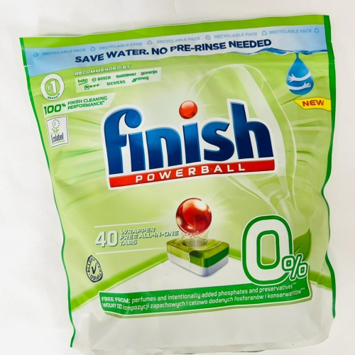 FINISH 無添加 三合一無香精洗碗錠 40錠 All in 1 軟化鹽 光潔劑 洗碗粉