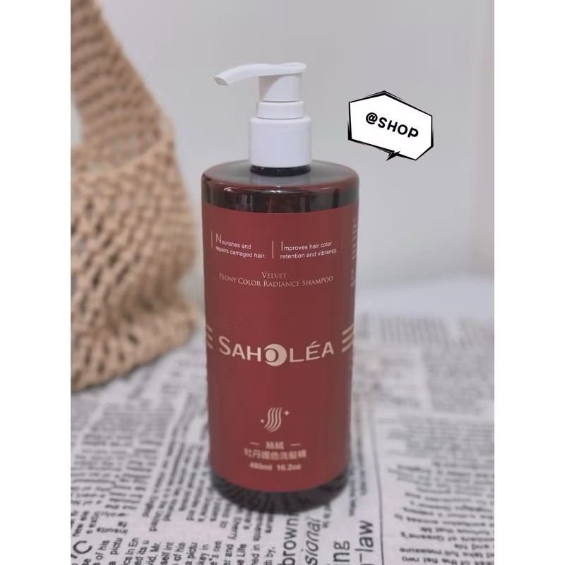 『現貨代購』 🔅 SAHOLEA 森歐黎漾 絲絨牡丹 護色洗護 洗髮精480ml/護髮膜190g 染燙護理-規格圖2