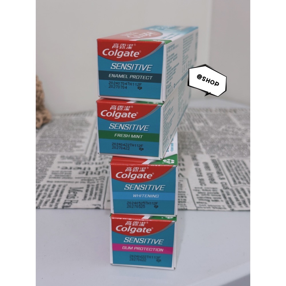 全新現貨 Colgate高露潔 抗敏感牙膏系列120g 強護琺瑯質/清涼薄荷/牙齦護理/潔淨亮白-細節圖3
