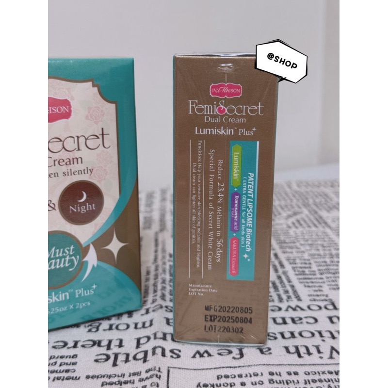 近效期出清 全新現貨🎀Femi Secret 美白粉嫩雙效霜 （日用淡化霜 夜用粉嫩霜）15gx2粉紅乳暈霜 私密處-細節圖2