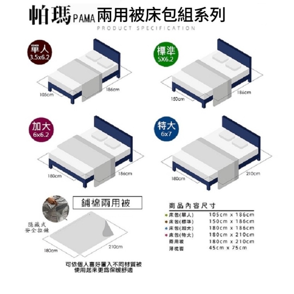 【帕瑪PAMA】淘氣龍 50%萊賽爾纖維床包組/兩用被床包組-細節圖6
