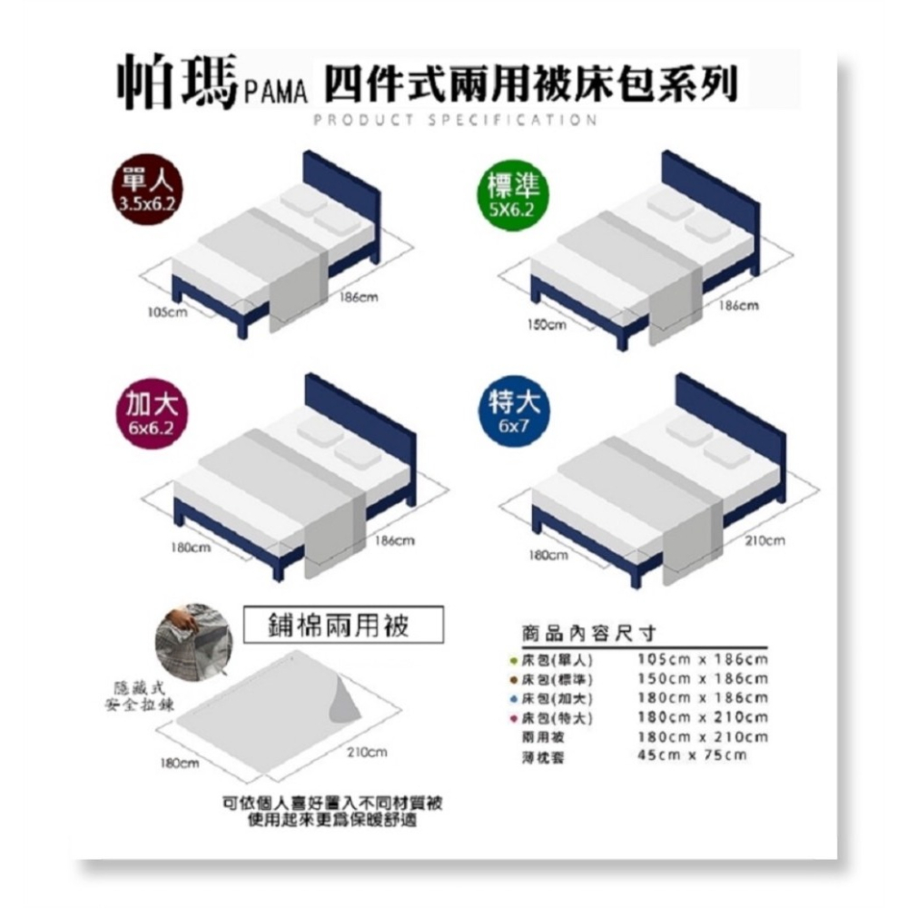 【帕瑪PAMA】萌新日記 50%萊賽爾纖維床包組/兩用被床包組-細節圖4