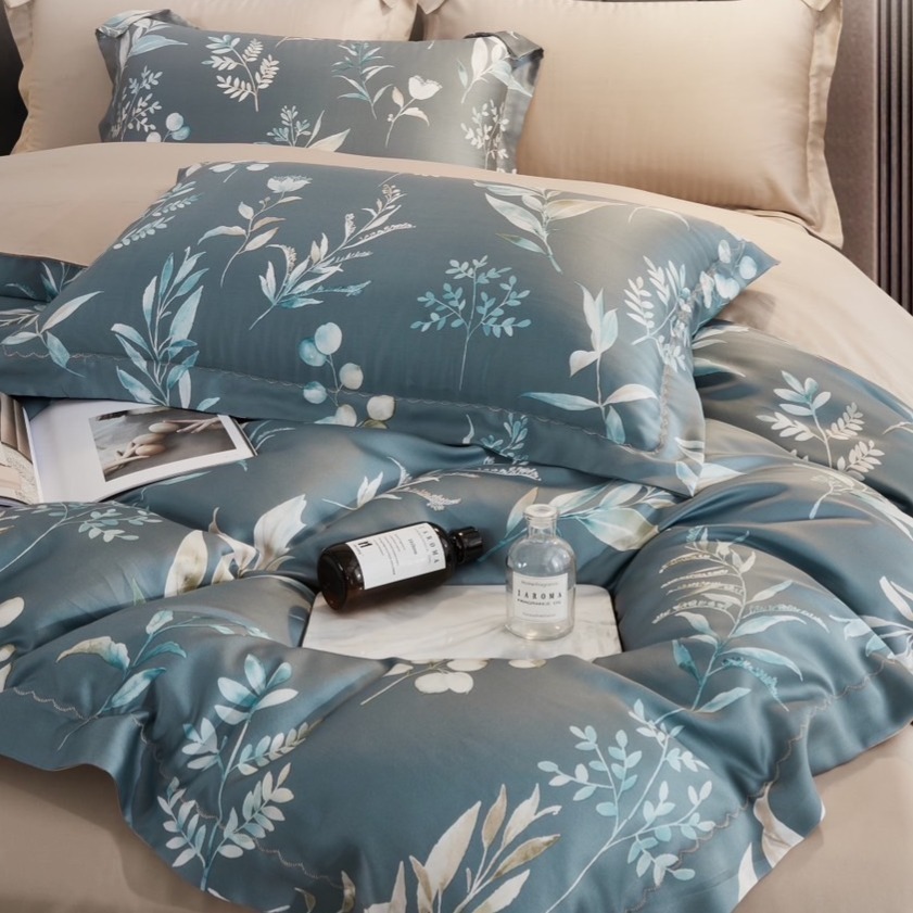 【帕瑪PAMA】麥穗兩岐100%60支萊賽爾纖維床包組#兩用被床包組#帕瑪寢飾生活館-細節圖2