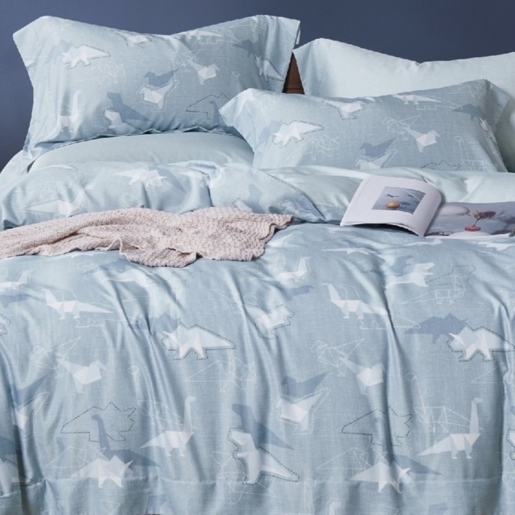 【帕瑪PAMA】摺紙恐龍 50%萊賽爾纖維床包組/兩用被床包組-細節圖2