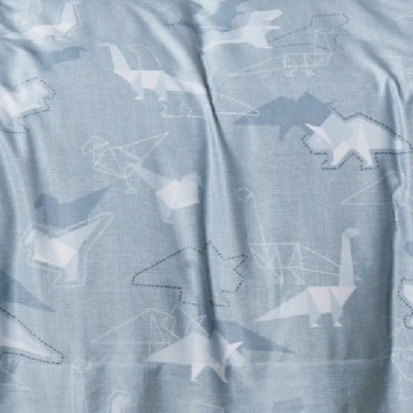 【帕瑪PAMA】摺紙恐龍 50%萊賽爾纖維床包組/兩用被床包組-細節圖3