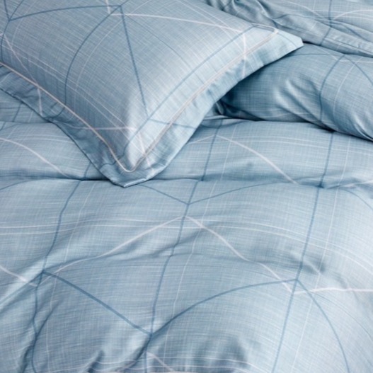 【帕瑪PAMA】文森-藍 60支 100%萊賽爾纖維床包組#兩用被床包組#帕瑪寢飾生活館-細節圖3