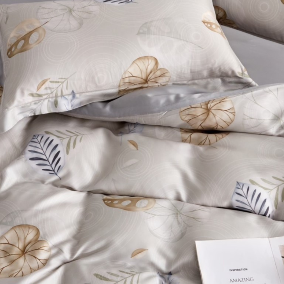 【帕瑪PAMA】葉闌珊 60支 100%萊賽爾纖維床包組#兩用被床包組#帕瑪寢飾生活館-細節圖2