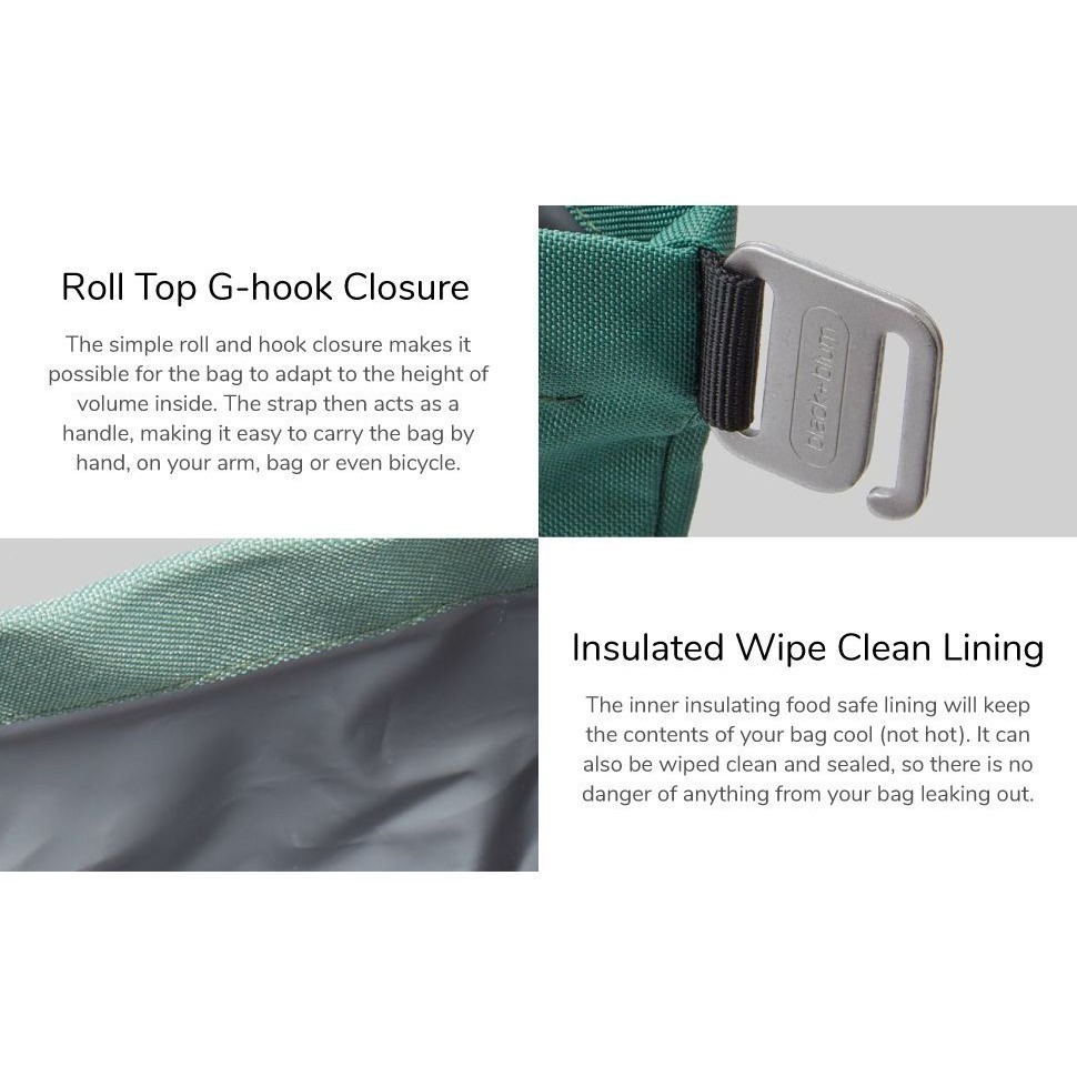 全新 Black+Blum 保溫午餐袋 6.7 公升 防漏袋 捲頂結構 家樂福 回收 PET 和 BPA 製成 便當袋-細節圖8