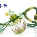 琉璃精油項鍊 香薰擴香 巴洛克 圓扁 愛心 香氛 旅行 隨身 琉璃項鍊 精油吊飾 薰香瓶🔱菁忻皂作🎶-規格圖3