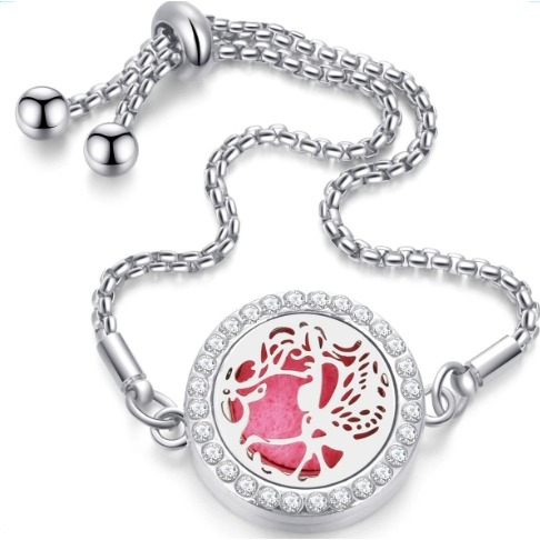 (23mm鑲鑽 手鍊) 磁扣鈦鋼簍空手鍊 精雕簍空擴香 鈦鋼手鍊 薰香手鐲 香薰精油手飾 香薰盒 精美禮品🔱菁忻皂作-規格圖3