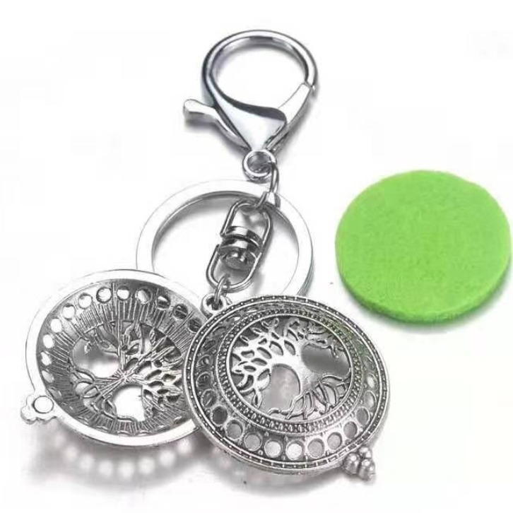 (35mm鑰匙圈)磁扣精油鑰匙圈 簍空香薰 精雕簍空擴香 不鏽鋼薰香盒 香薰精油吊飾 香薰盒 薰香盒 香薰掛件🔱菁忻皂-細節圖3