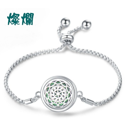 (23mm鈦鋼手鍊)轉蓋款 鈦鋼簍空香薰手鍊 精雕簍空擴香 鈦鋼手鍊 薰香手鐲 香薰精油手飾 香薰盒 情人節🔱菁忻皂作-規格圖1