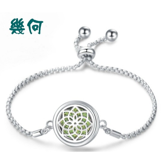 (23mm鈦鋼手鍊)轉蓋款 鈦鋼簍空香薰手鍊 精雕簍空擴香 鈦鋼手鍊 薰香手鐲 香薰精油手飾 香薰盒 情人節🔱菁忻皂作-規格圖1