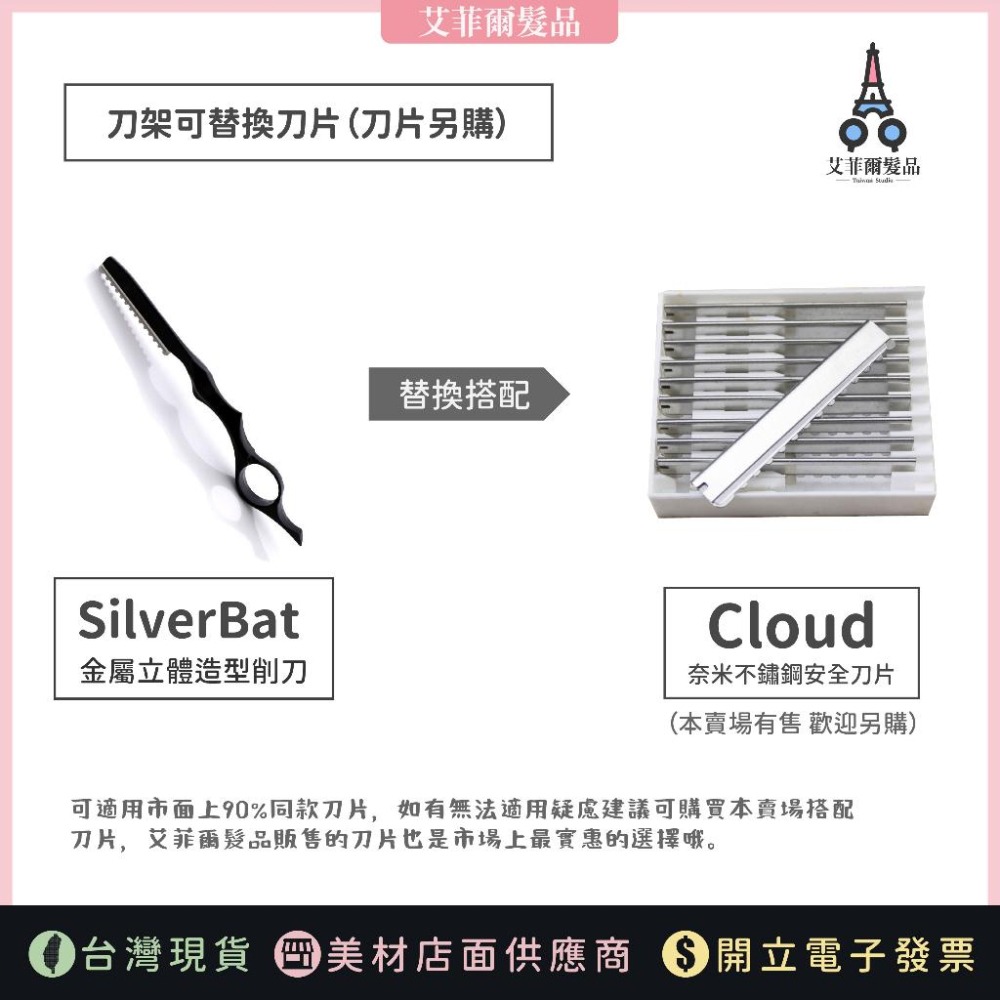 【SilverBat 金屬立體造型削刀】專業削刀片 造型削刀 削刀 修眉刀 艾菲爾髮品-細節圖8