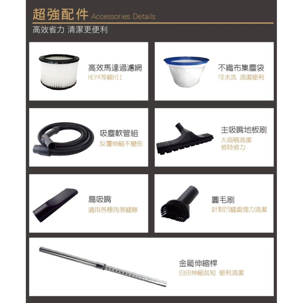 【順帆風機】工業用60L乾濕兩用吸塵器(WDS-60)-細節圖2