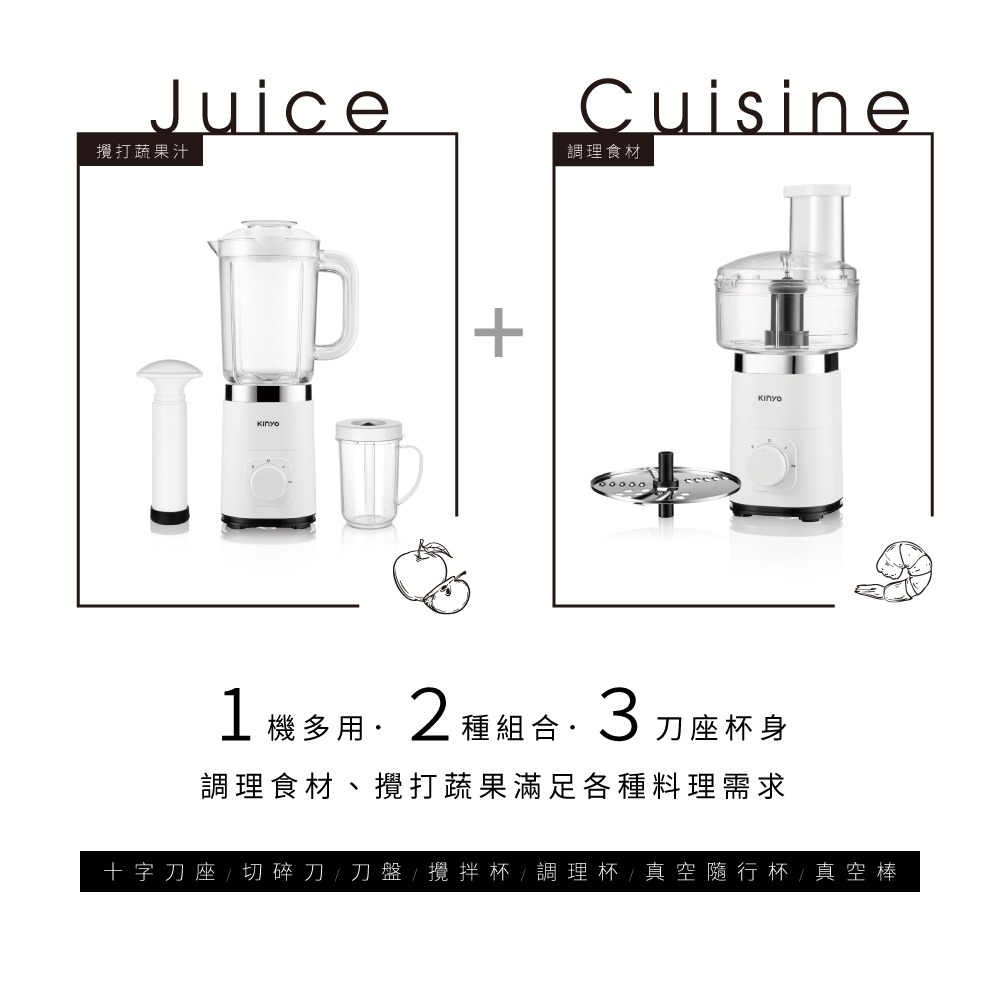 【KINYO】多功能果汁調理機(JR-298)-細節圖3