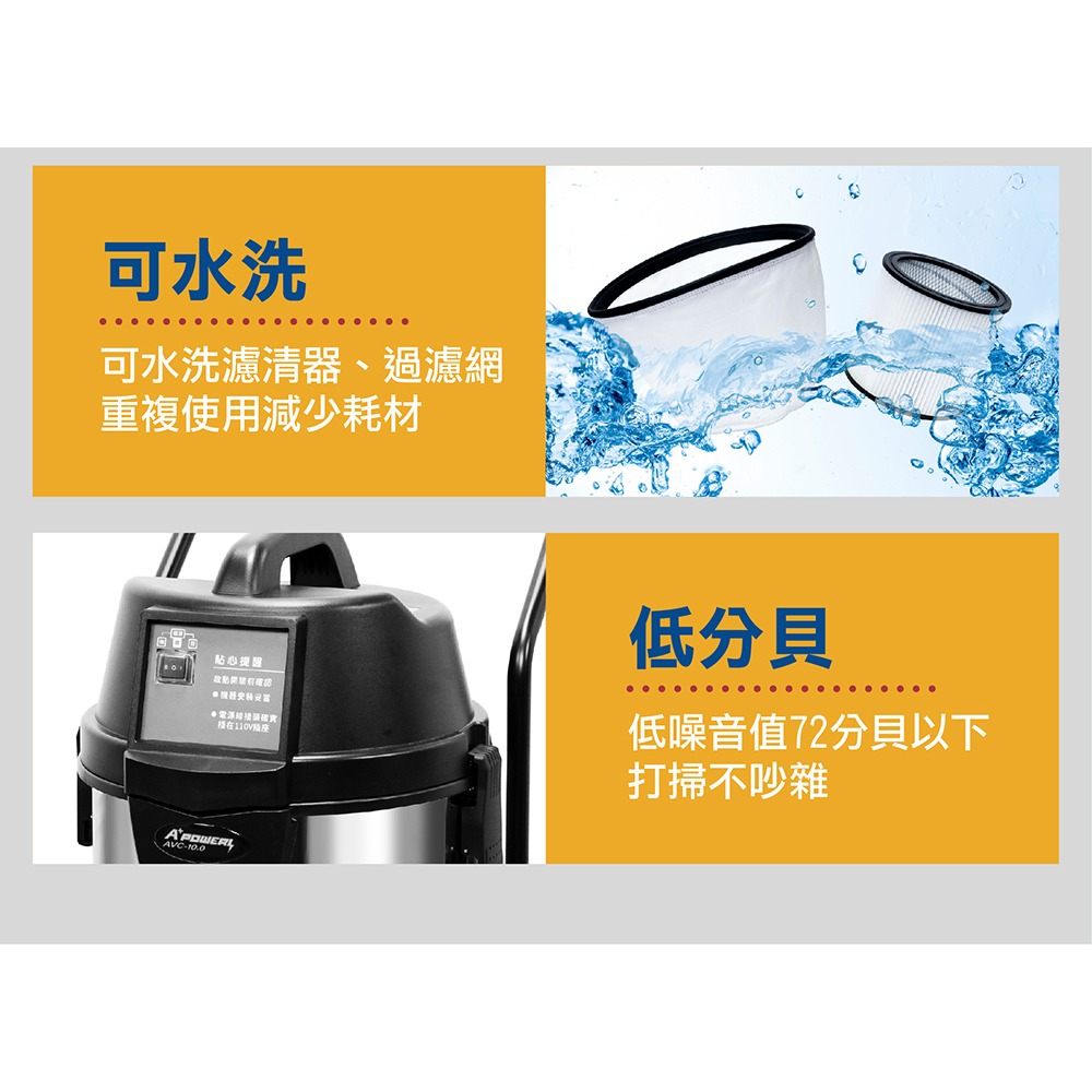 A+power 40L 專業乾溼吸塵器 AVC-10.0-細節圖11