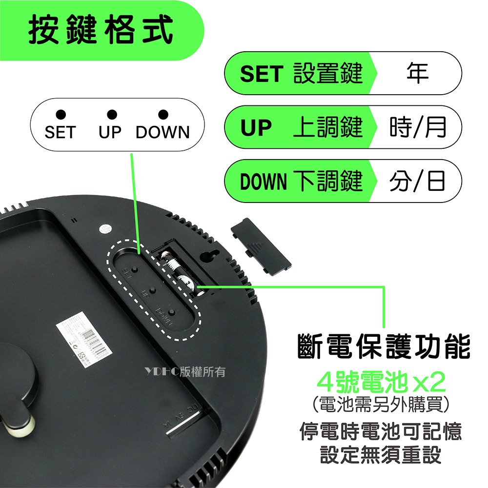【TRISTAR】LED插電式數字電子鐘TS-A2626-細節圖4
